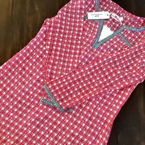 Pink Vineyard vines dress with sequence aligning